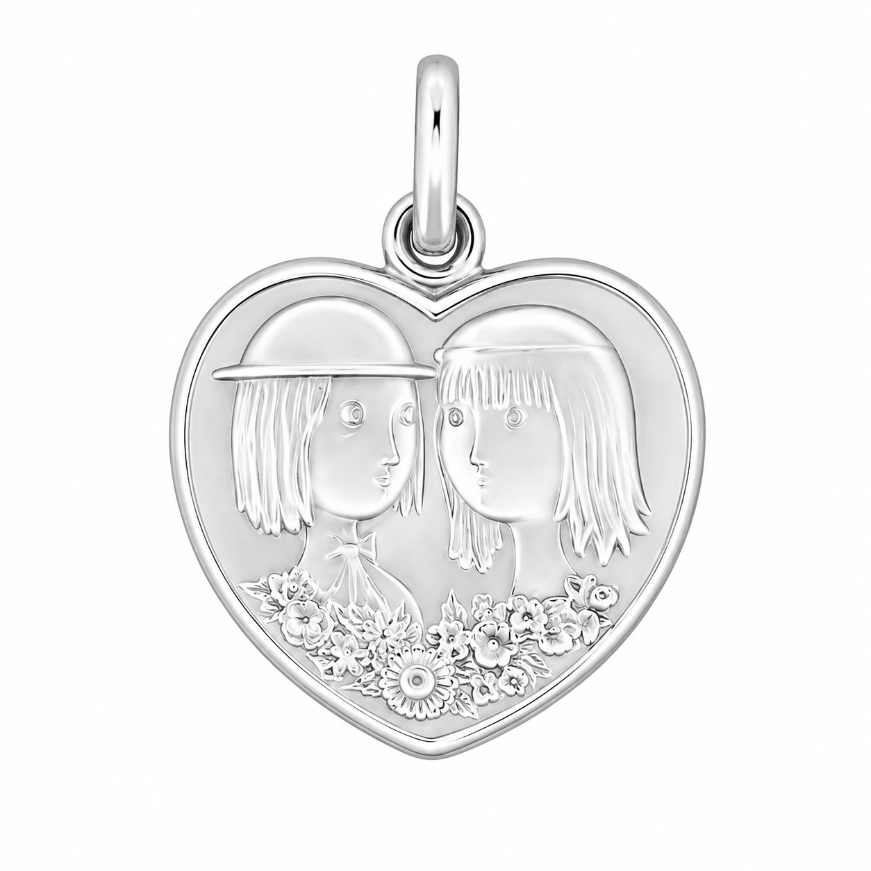 Médaille cœur en argent