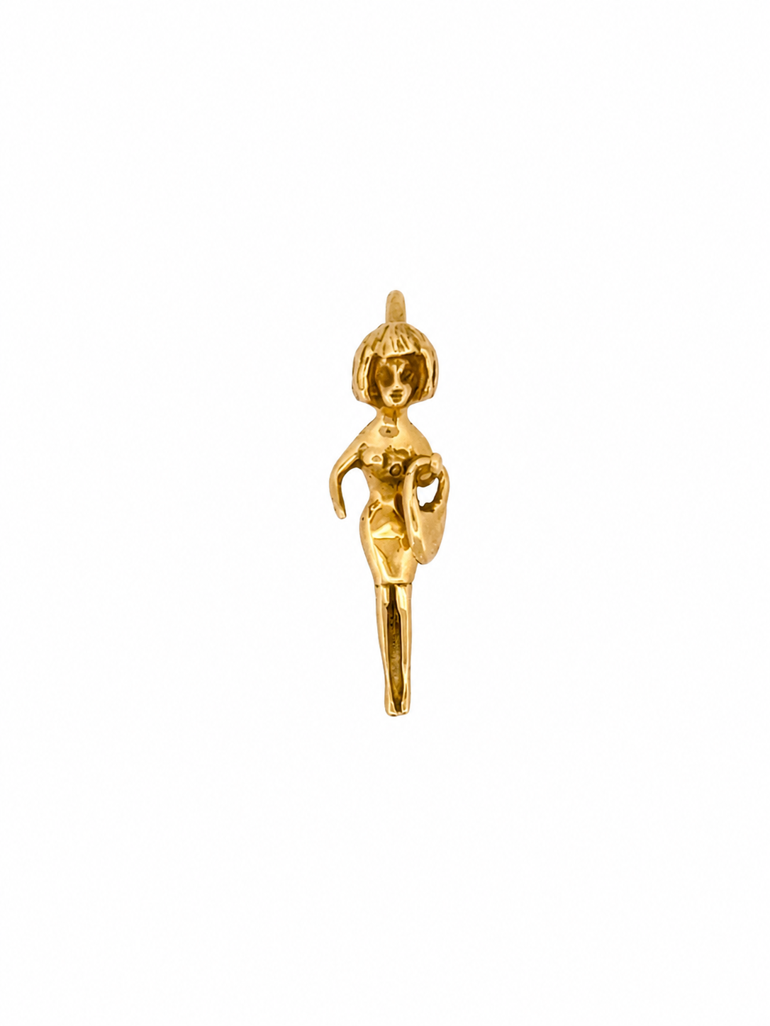 Pendentif en or jaune « L’Amoureuse » - Les Amoureux au Kiosque Peynet