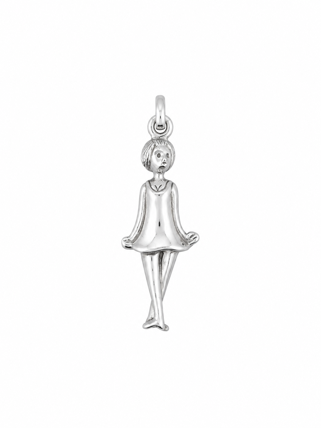 Pendentif en or gris « L’Amoureuse » - Les Amoureux au Kiosque Peynet