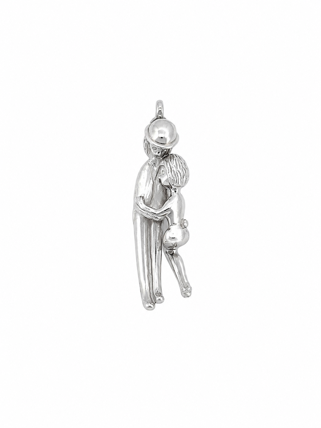 Pendentif en or gris « L’Amoureuse » - Les Amoureux au Kiosque Peynet
