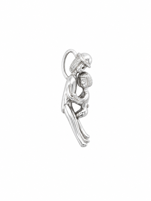 Pendentif en or gris « L’Amoureuse » - Les Amoureux au Kiosque Peynet