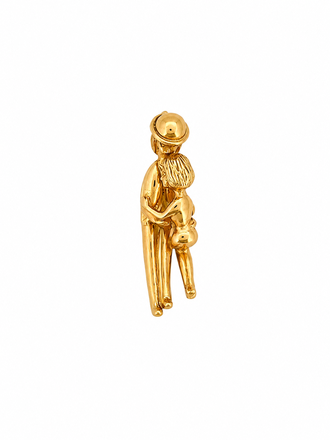 Pendentif en or jaune « Les Amoureux » - Les Amoureux au Kiosque Peynet